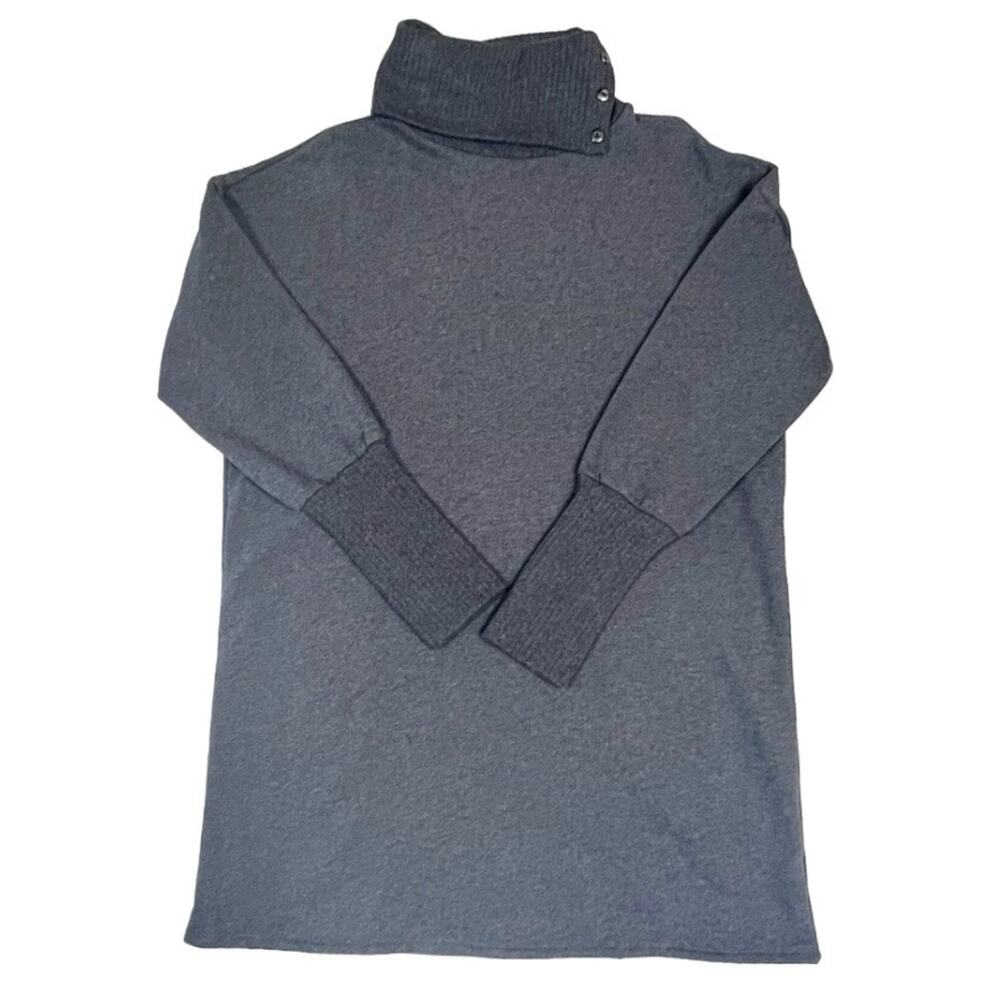 Studio Park Gray Pullover Sweatshirt Dress Womens Size LP